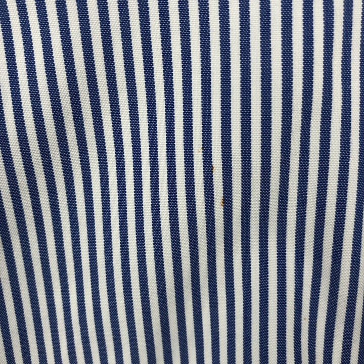 Ralph Lauren YARMOUTH Long Sleeve Button-Down Striped Shirt, Men's Size L cotton blue type Vintage Second Hand