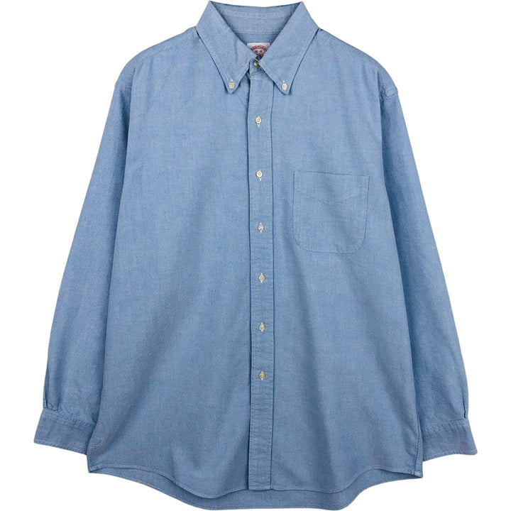 Brooks Brothers Est.1818 Long Sleeve Button-Down Shirt, Men's Size L cotton blue type Vintage Second Hand