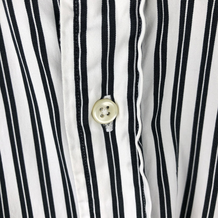 Ralph Lauren Classic Fit Long Sleeve Button Down Striped Shirt, Men's M cotton white type Vintage Second Hand