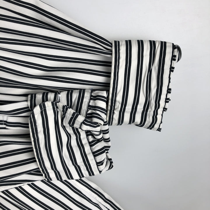 Ralph Lauren Classic Fit Long Sleeve Button Down Striped Shirt, Men's M cotton white type Vintage Second Hand