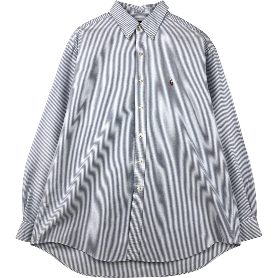 Ralph Lauren BLAKE long sleeve button-down striped shirt, men's size XL cotton white type Vintage Second Hand