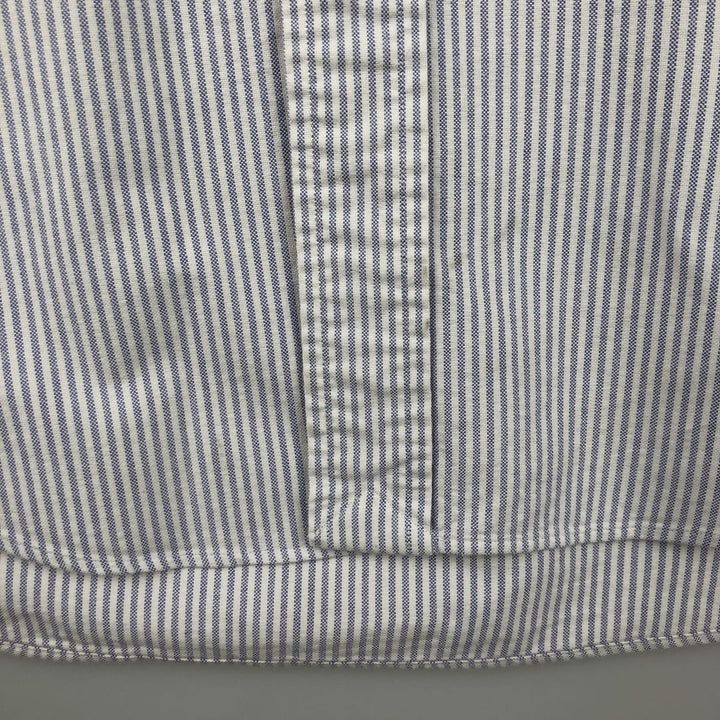 Ralph Lauren YARMOUTH Long Sleeve Button-Down Striped Shirt, Men's M Size cotton white type Vintage Second Hand