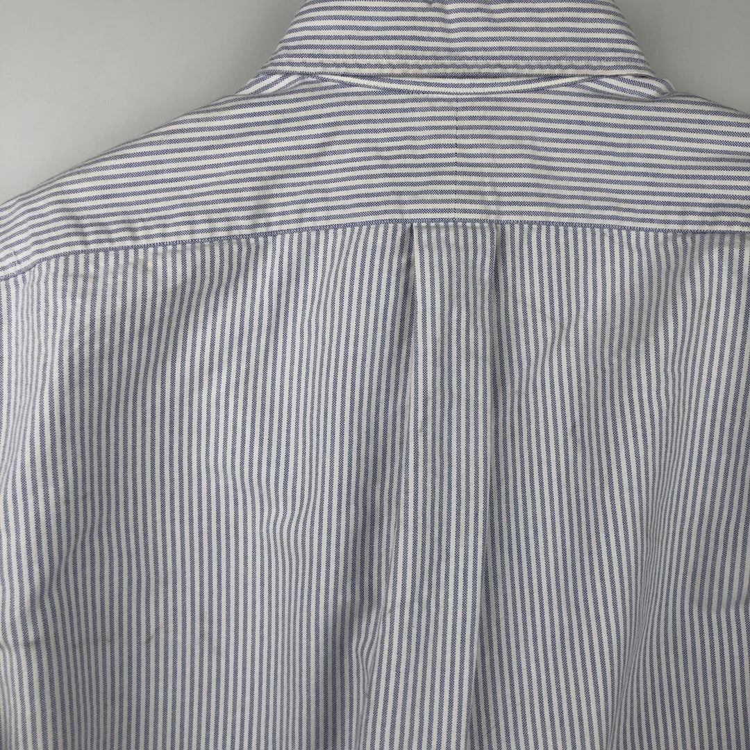 Ralph Lauren YARMOUTH Long Sleeve Button-Down Striped Shirt, Men's M Size cotton white type Vintage Second Hand