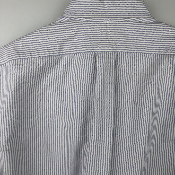 Ralph Lauren YARMOUTH Long Sleeve Button-Down Striped Shirt, Men's M Size cotton white type Vintage Second Hand