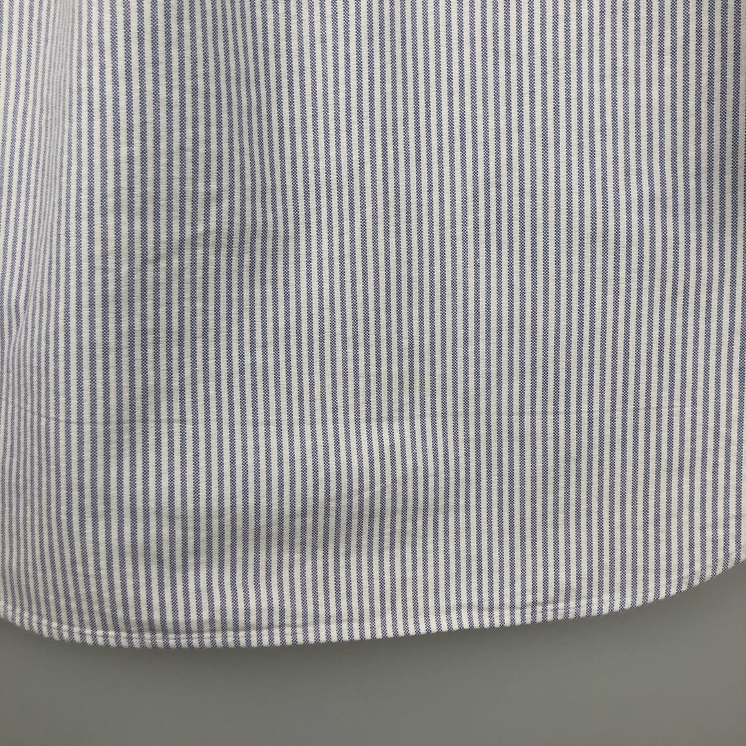 Ralph Lauren YARMOUTH Long Sleeve Button-Down Striped Shirt, Men's M Size cotton white type Vintage Second Hand