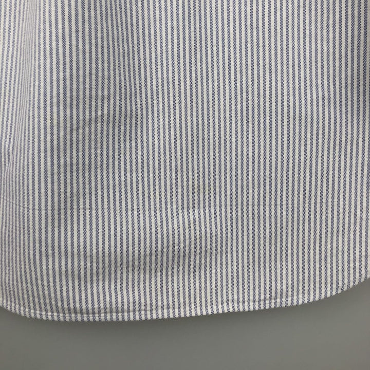 Ralph Lauren YARMOUTH Long Sleeve Button-Down Striped Shirt, Men's M Size cotton white type Vintage Second Hand