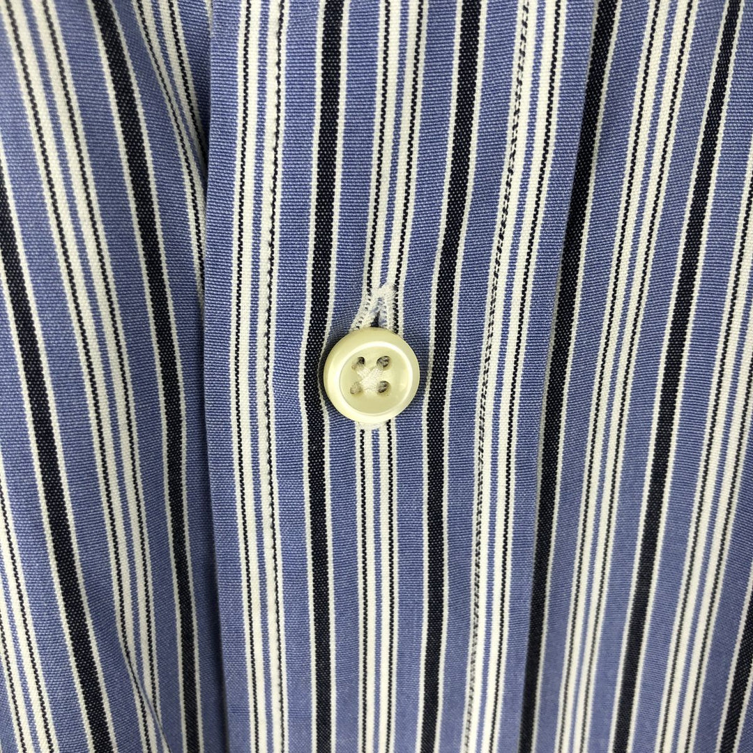 Ralph Lauren BLAKE Multi-Stripe Long Sleeve Button-Down Striped Shirt, Men's XL cotton Blue type light blue Vintage Second Hand