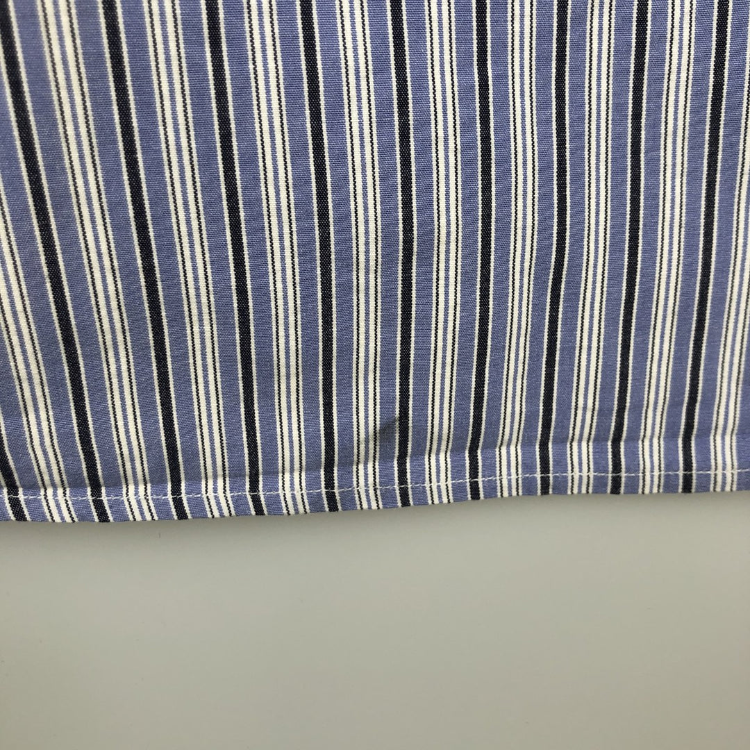 Ralph Lauren BLAKE Multi-Stripe Long Sleeve Button-Down Striped Shirt, Men's XL cotton Blue type light blue Vintage Second Hand