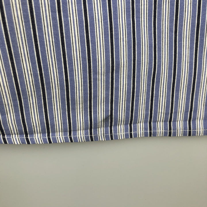 Ralph Lauren BLAKE Multi-Stripe Long Sleeve Button-Down Striped Shirt, Men's XL cotton Blue type light blue Vintage Second Hand