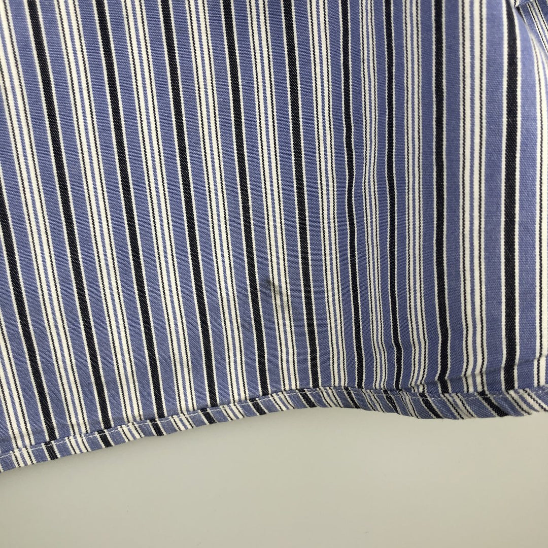 Ralph Lauren BLAKE Multi-Stripe Long Sleeve Button-Down Striped Shirt, Men's XL cotton Blue type light blue Vintage Second Hand