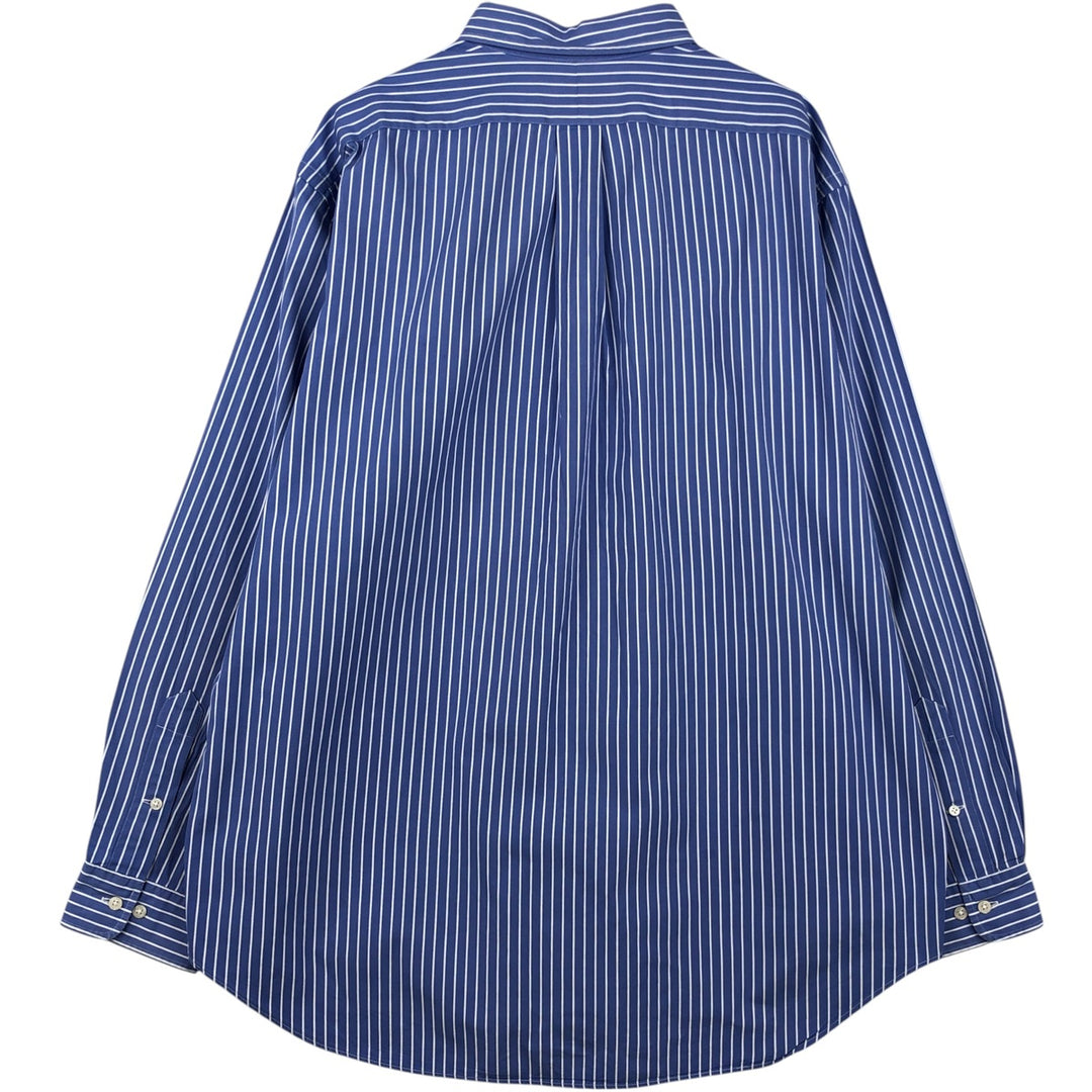Ralph Lauren Classic Fit Long Sleeve Button Down Striped Shirt Men's XL cotton blue type Vintage Second Hand