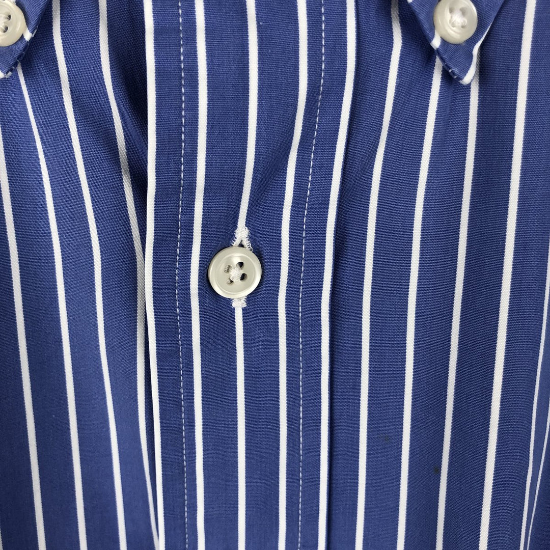 Ralph Lauren Classic Fit Long Sleeve Button Down Striped Shirt Men's XL cotton blue type Vintage Second Hand