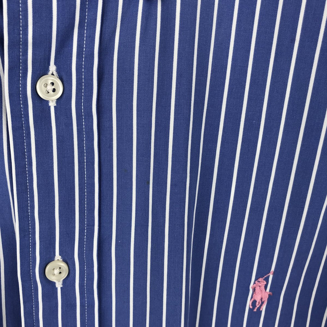 Ralph Lauren Classic Fit Long Sleeve Button Down Striped Shirt Men's XL cotton blue type Vintage Second Hand