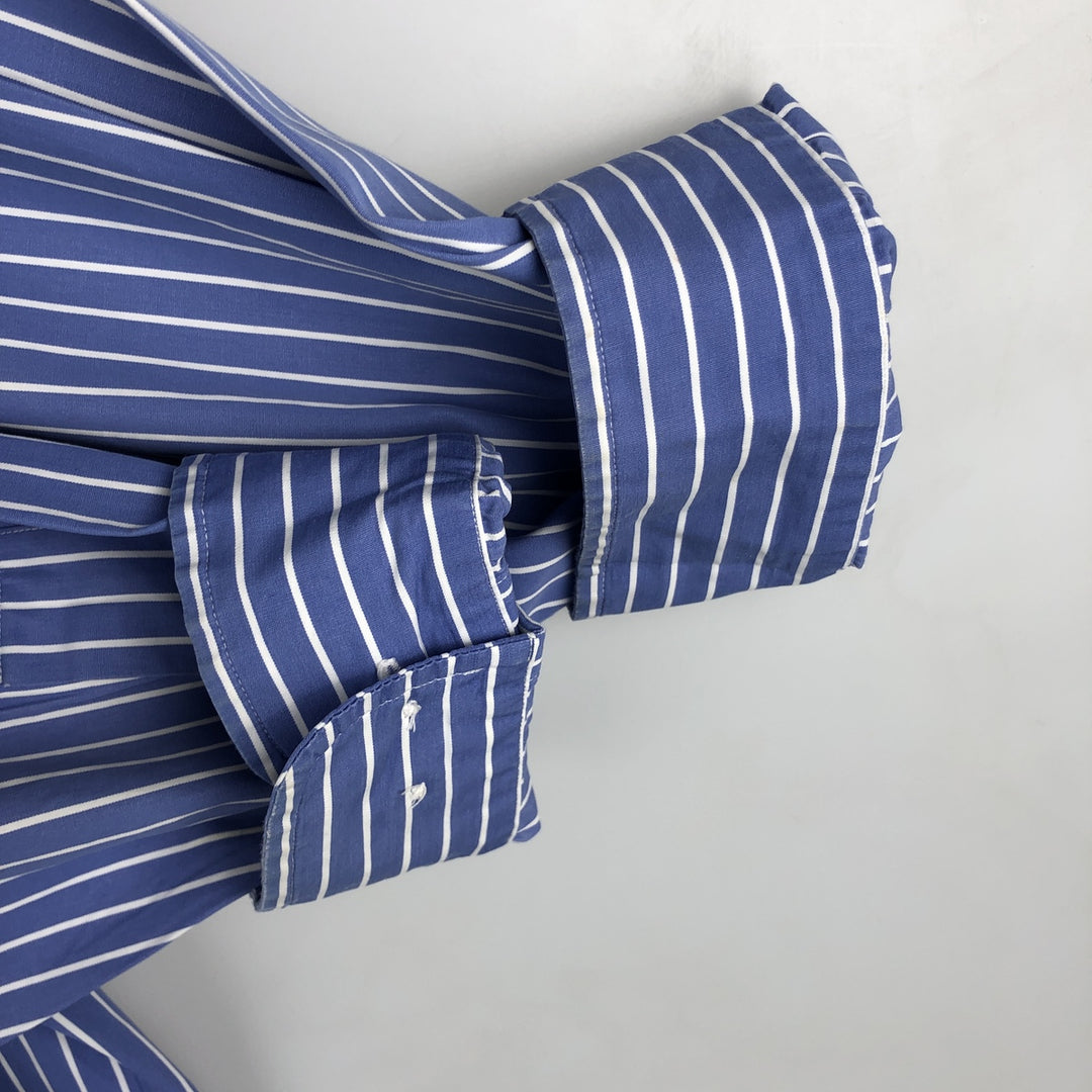 Ralph Lauren Classic Fit Long Sleeve Button Down Striped Shirt Men's XL cotton blue type Vintage Second Hand