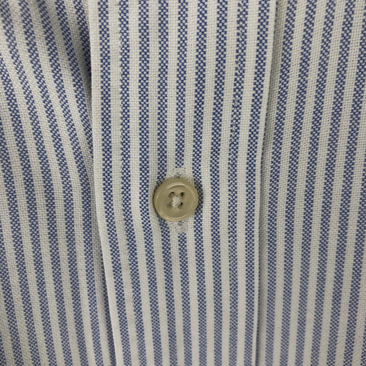 Ralph Lauren YARMOUTH Long Sleeve Button-Down Striped Shirt, Men's Size L cotton Purple type blue-purple Vintage Second Hand