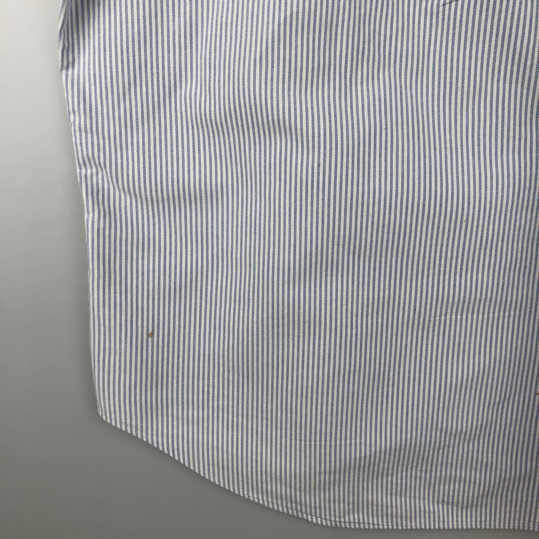 Ralph Lauren YARMOUTH Long Sleeve Button-Down Striped Shirt, Men's Size L cotton Purple type blue-purple Vintage Second Hand
