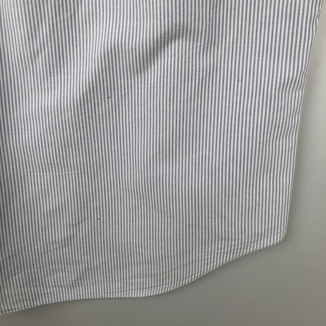 Ralph Lauren YARMOUTH Long Sleeve Button-Down Striped Shirt, Men's Size L cotton Purple type blue-purple Vintage Second Hand