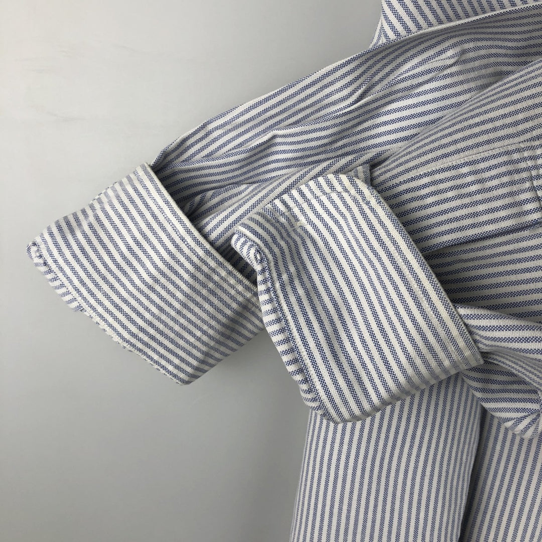 Ralph Lauren YARMOUTH Long Sleeve Button-Down Striped Shirt, Men's Size L cotton Purple type blue-purple Vintage Second Hand