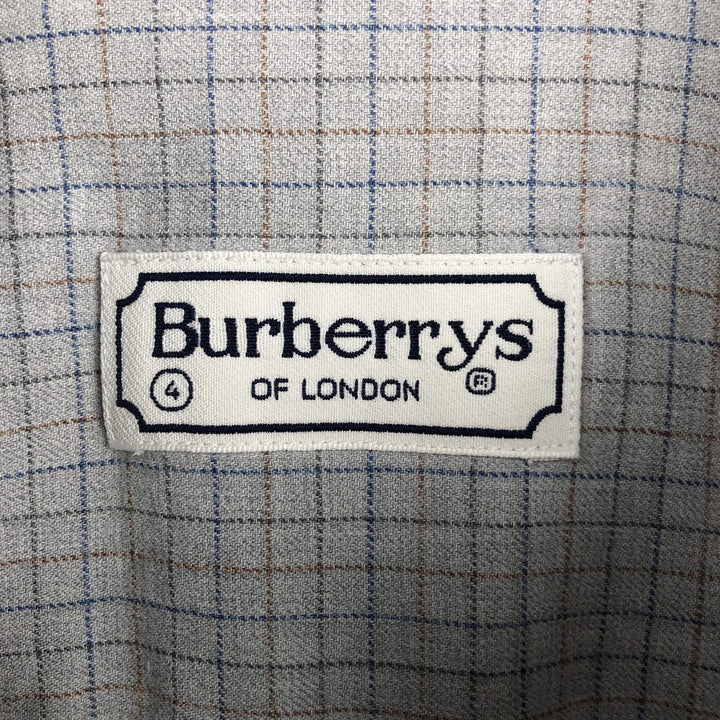 Burberry's BURBERRY LONDON long-sleeved button-down check shirt, men's size L unclear gray type Vintage Second Hand
