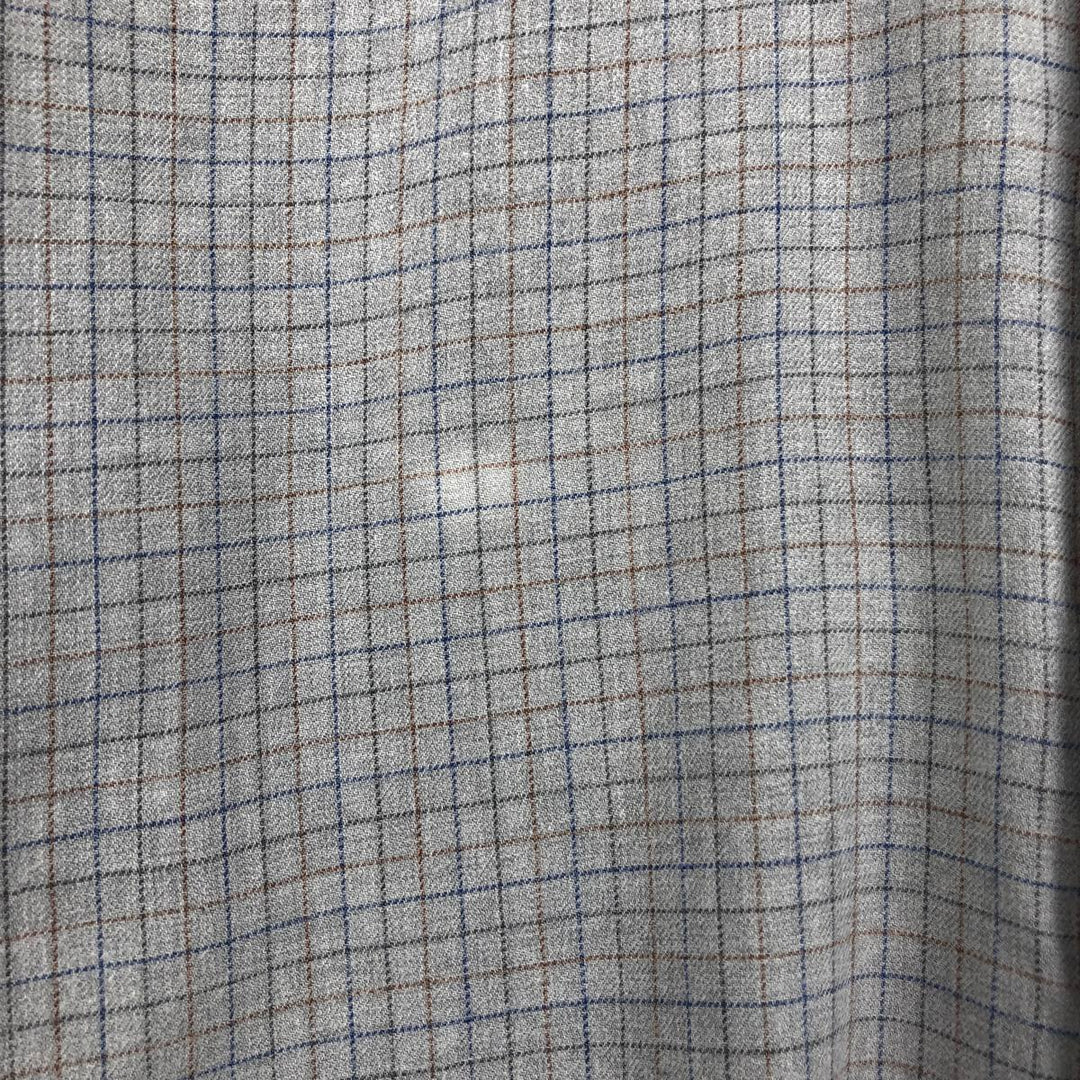 Burberry's BURBERRY LONDON long-sleeved button-down check shirt, men's size L unclear gray type Vintage Second Hand