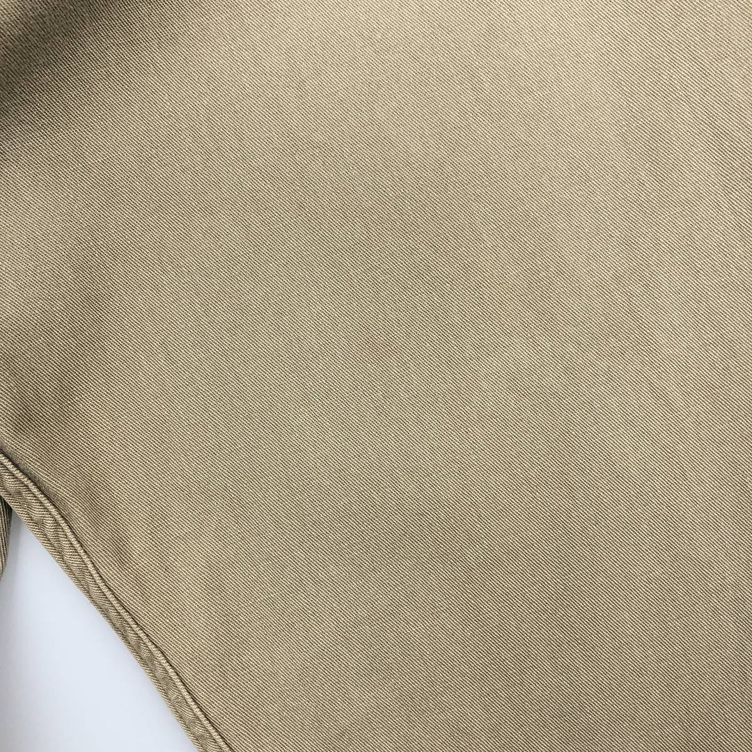 Vintage 80s-90'S Eddie Bauer long-sleeved button-down shirt with black tag, men's size XL unclear Beige type Vintage Second Hand