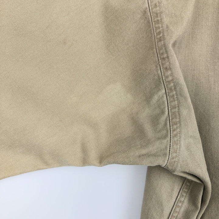 Vintage 80s-90'S Eddie Bauer long-sleeved button-down shirt with black tag, men's size XL unclear Beige type Vintage Second Hand
