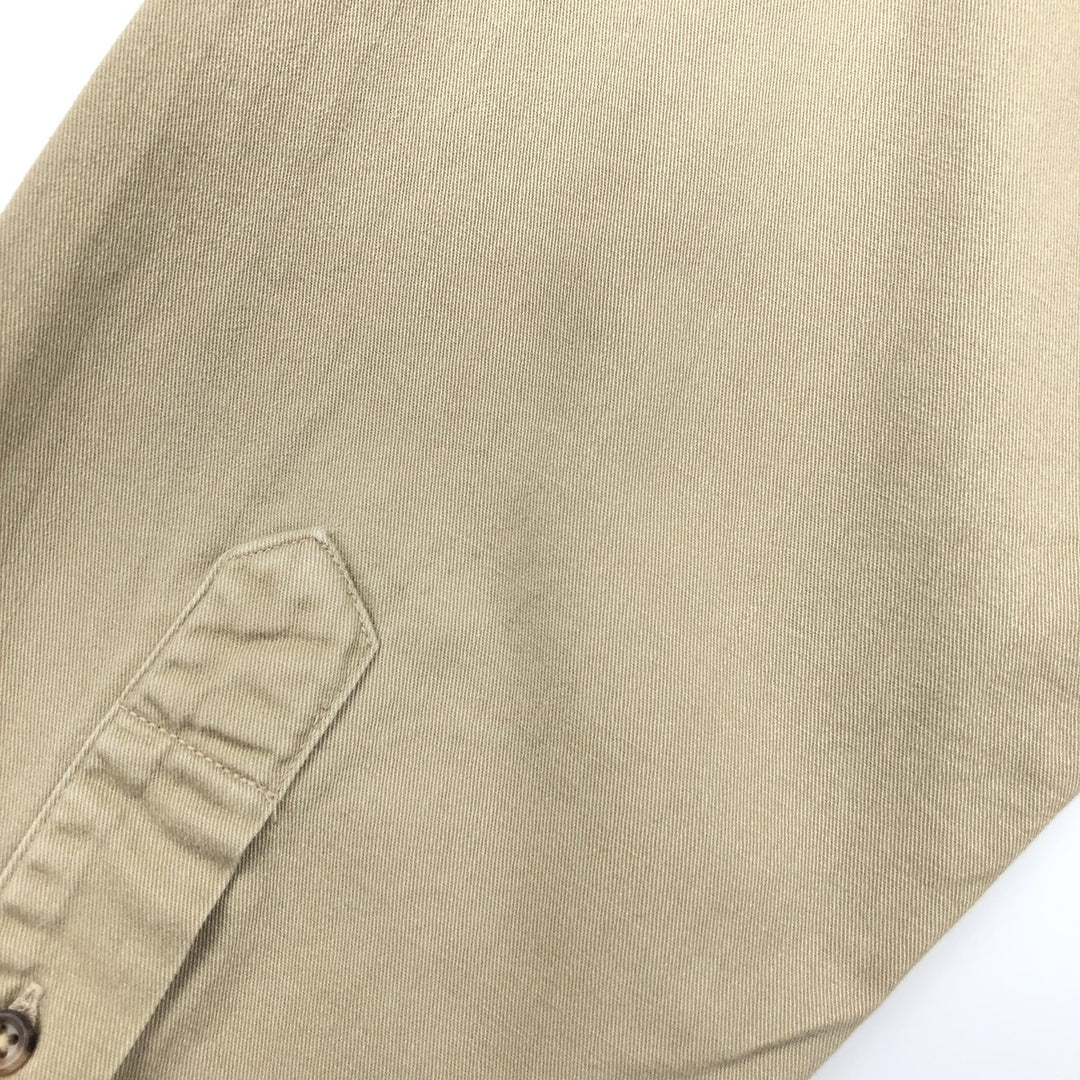 Vintage 80s-90'S Eddie Bauer long-sleeved button-down shirt with black tag, men's size XL unclear Beige type Vintage Second Hand