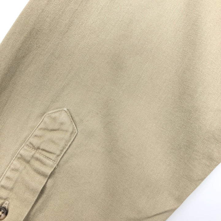 Vintage 80s-90'S Eddie Bauer long-sleeved button-down shirt with black tag, men's size XL unclear Beige type Vintage Second Hand