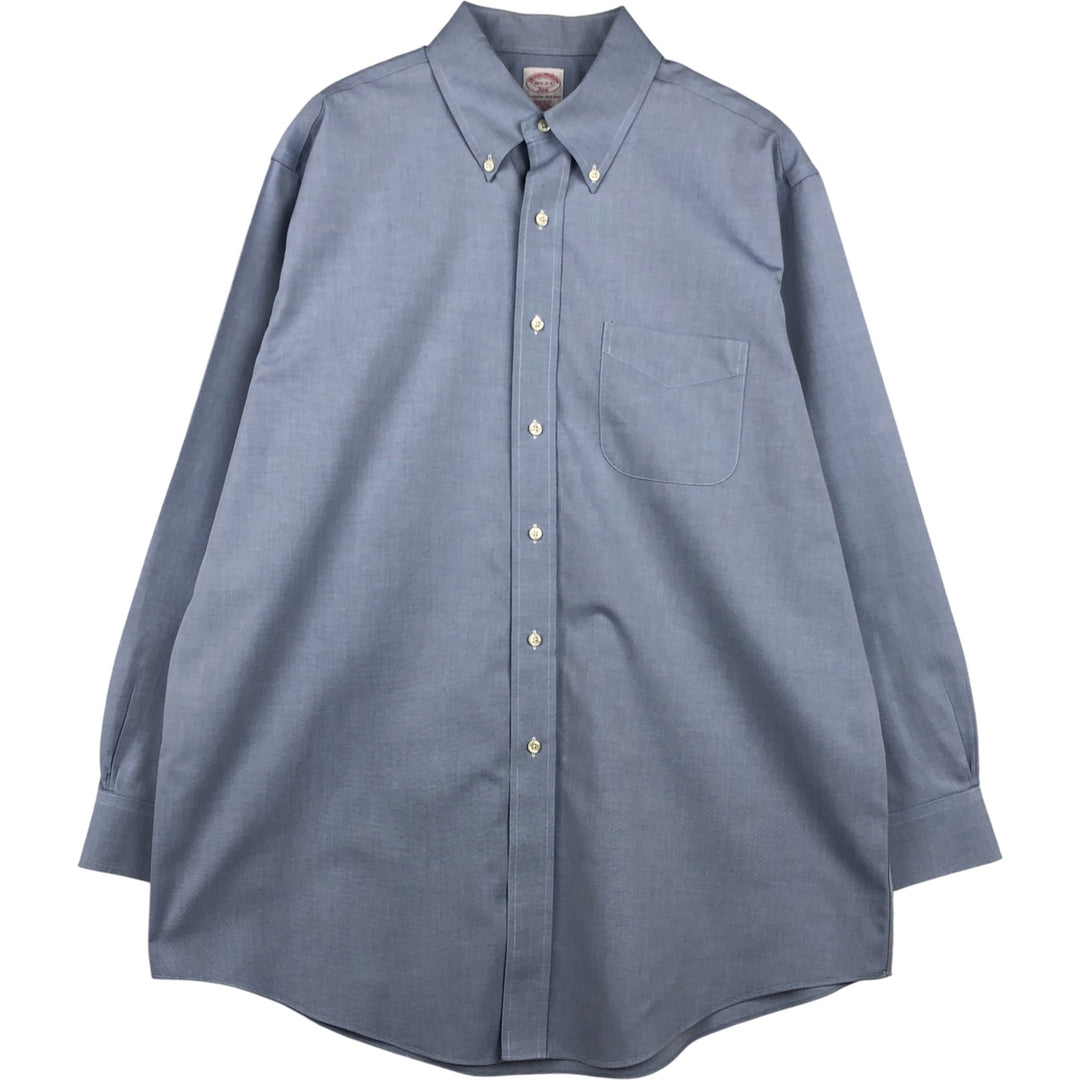 Brooks Brothers 346 Regular Fit Long Sleeve Button-Down Shirt, Men's Size L cotton Blue type light blue Vintage Second Hand