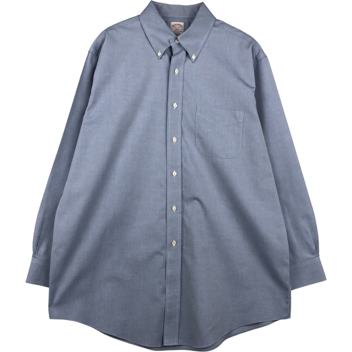Brooks Brothers 346 Regular Fit Long Sleeve Button-Down Shirt, Men's Size L cotton Blue type light blue Vintage Second Hand