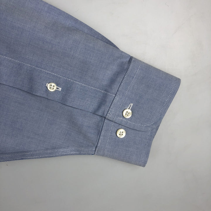 Brooks Brothers 346 Regular Fit Long Sleeve Button-Down Shirt, Men's Size L cotton Blue type light blue Vintage Second Hand