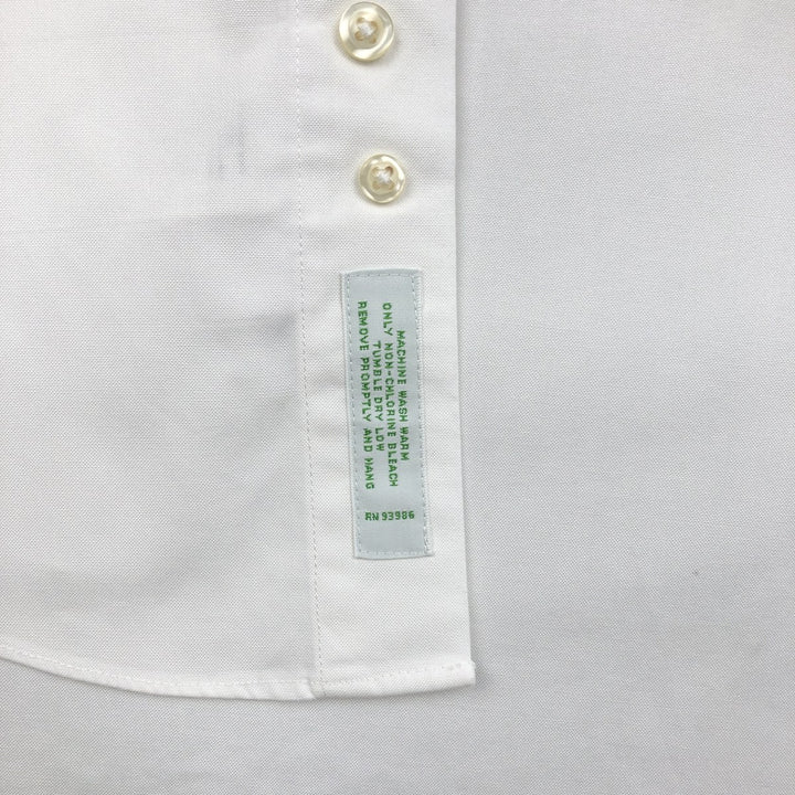 Brooks Brothers Est. 1818 Classic Long Sleeve Button-Down Shirt, Men's Size Medium cotton white type Vintage Second Hand