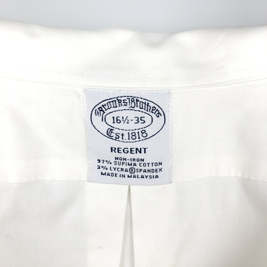 Brooks Brothers Est.1818 REGENT Long Sleeve Cotton Shirt, Men's Size L cotton white type Vintage Second Hand