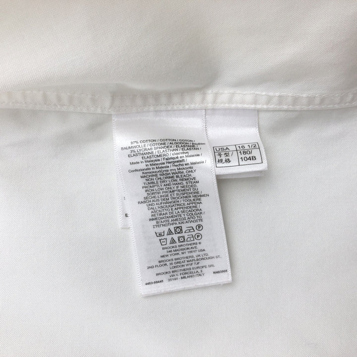 Brooks Brothers Est.1818 REGENT Long Sleeve Cotton Shirt, Men's Size L cotton white type Vintage Second Hand