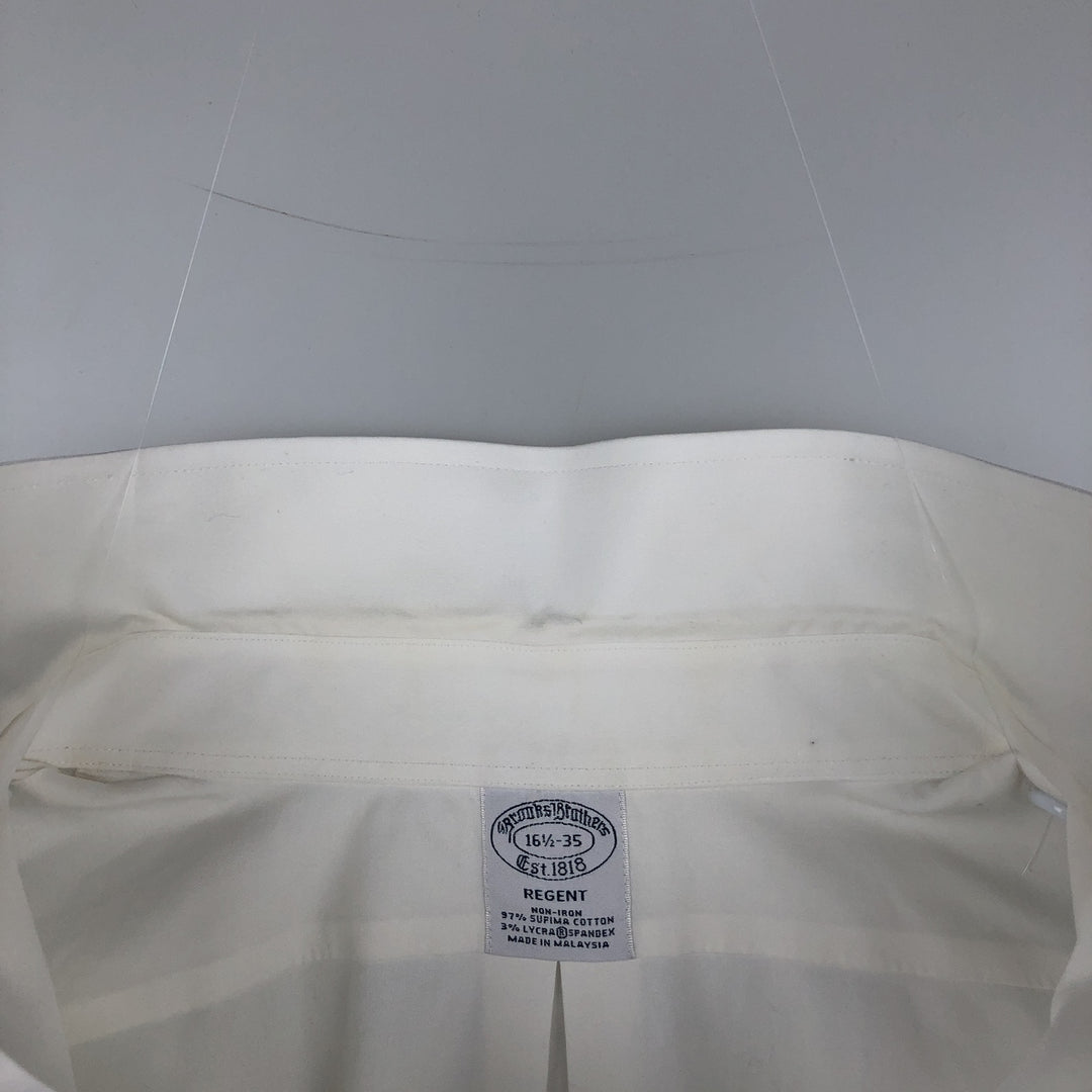 Brooks Brothers Est.1818 REGENT Long Sleeve Cotton Shirt, Men's Size L cotton white type Vintage Second Hand