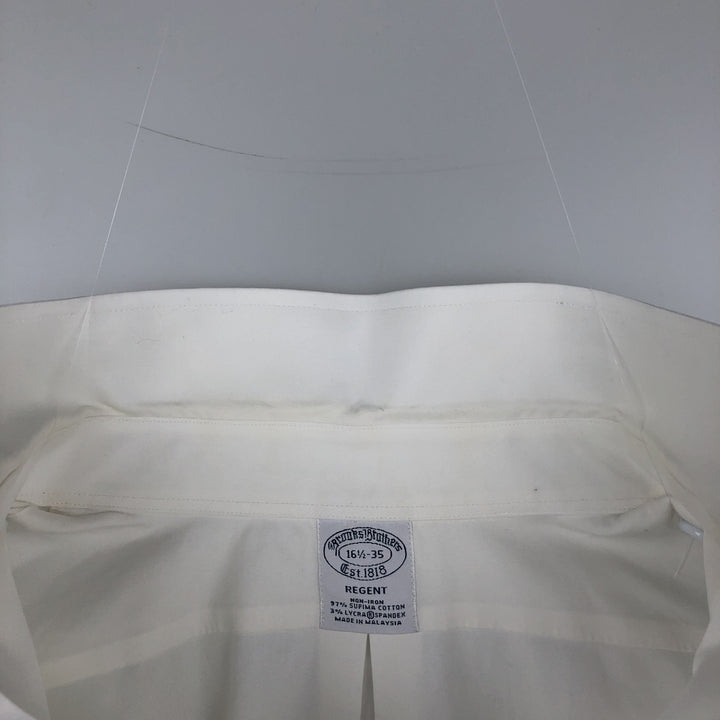 Brooks Brothers Est.1818 REGENT Long Sleeve Cotton Shirt, Men's Size L cotton white type Vintage Second Hand
