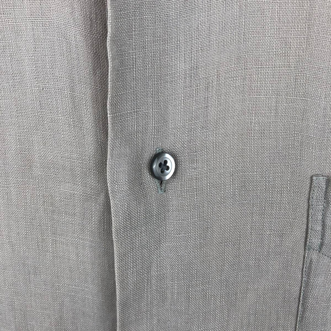 Armani ARMANI ARMANI EXCHANGE long-sleeved linen button-down shirt, men's size M linen beige type brown Vintage Second Hand