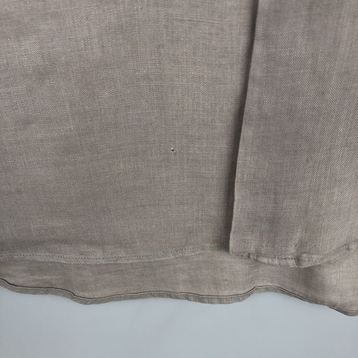 Armani ARMANI ARMANI EXCHANGE long-sleeved linen button-down shirt, men's size M linen beige type brown Vintage Second Hand