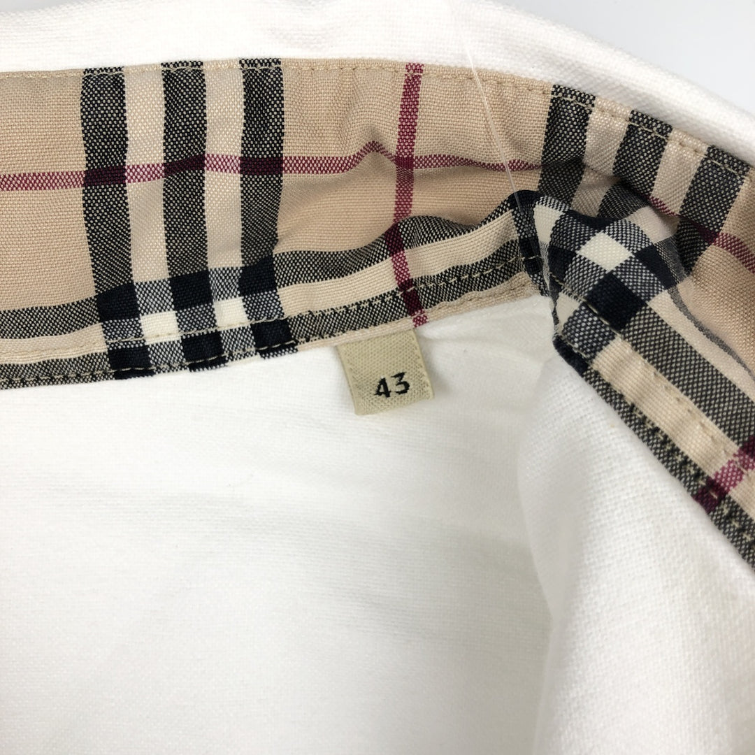 Burberry's London Classic Fit long-sleeved button-down shirt, men's size L unclear white type Vintage Second Hand