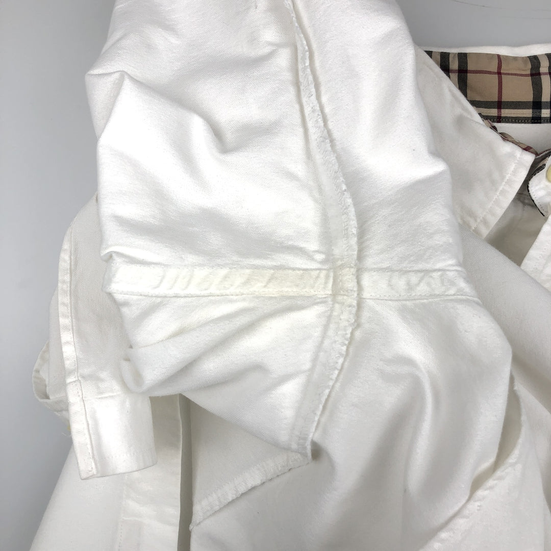 Burberry's London Classic Fit long-sleeved button-down shirt, men's size L unclear white type Vintage Second Hand