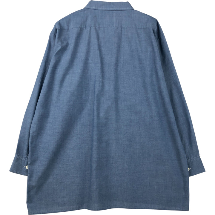 Dickies Long Sleeve Work Shirt, Men's XL Size cotton Blue type light blue Vintage Second Hand