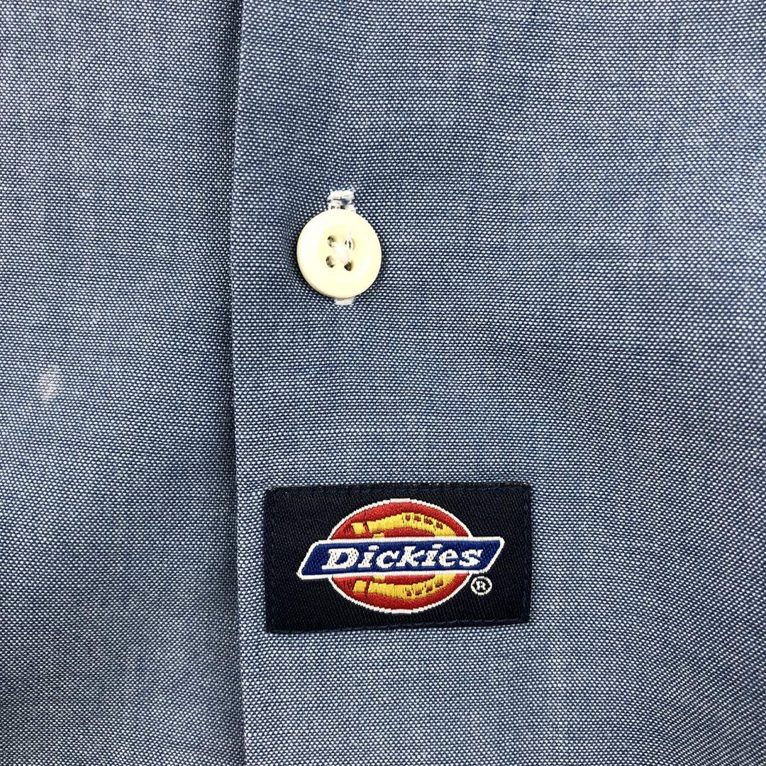 Dickies Long Sleeve Work Shirt, Men's XL Size cotton Blue type light blue Vintage Second Hand