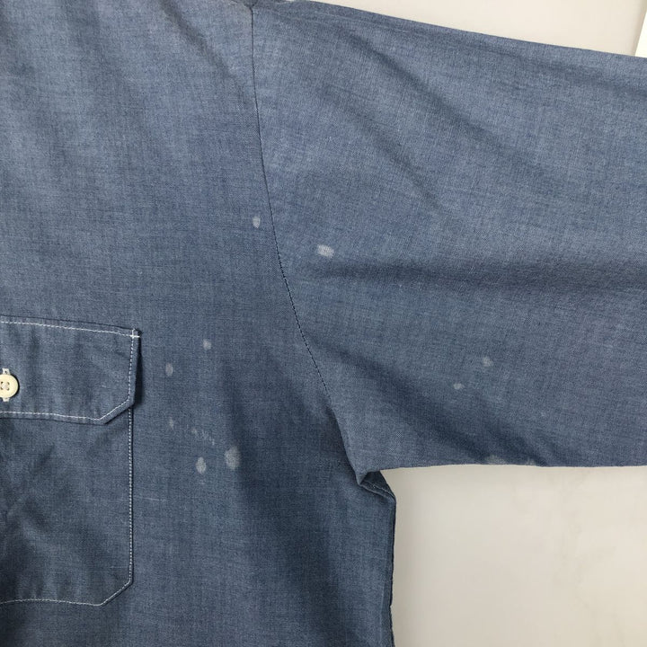 Dickies Long Sleeve Work Shirt, Men's XL Size cotton Blue type light blue Vintage Second Hand