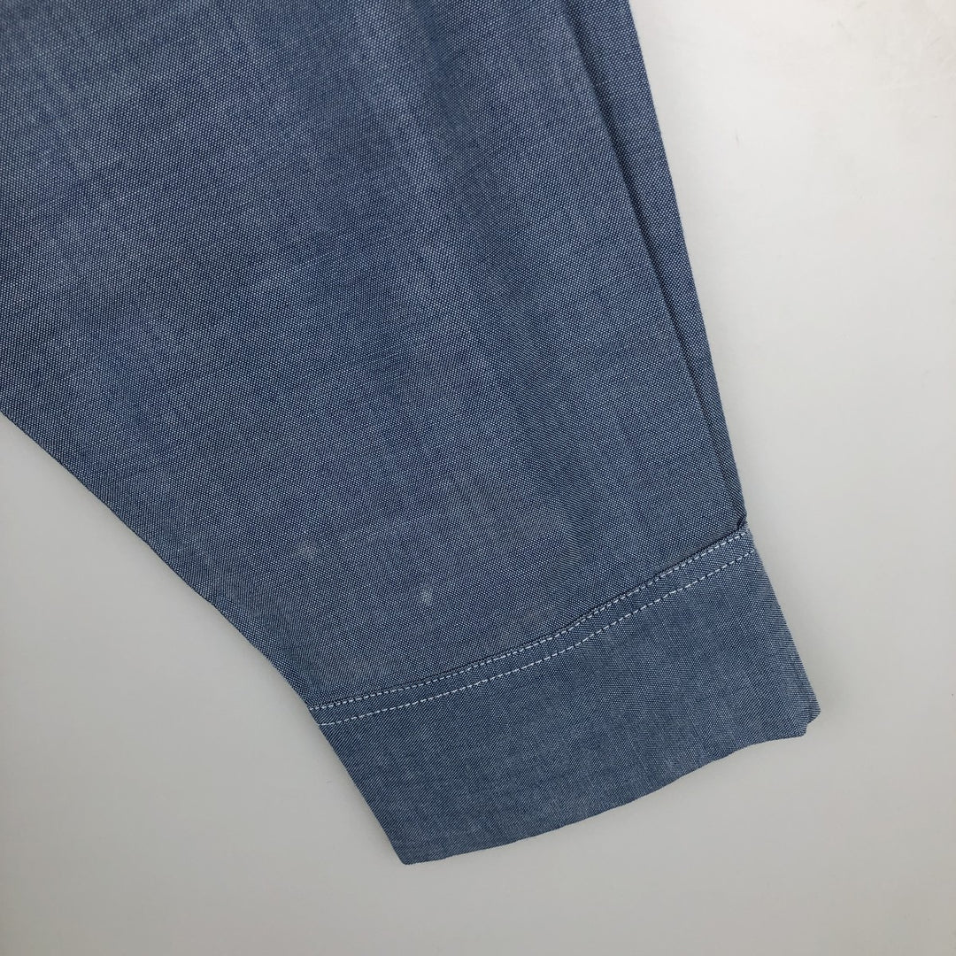 Dickies Long Sleeve Work Shirt, Men's XL Size cotton Blue type light blue Vintage Second Hand