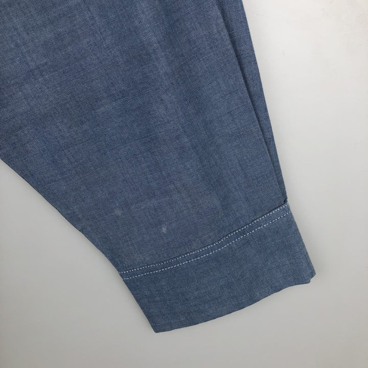 Dickies Long Sleeve Work Shirt, Men's XL Size cotton Blue type light blue Vintage Second Hand