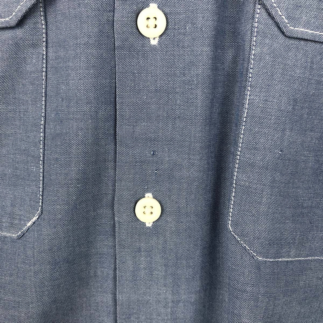 Dickies Long Sleeve Work Shirt, Men's XL Size cotton Blue type light blue Vintage Second Hand