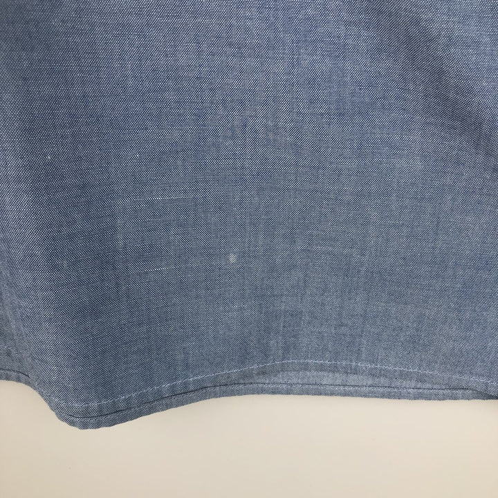 Dickies Long Sleeve Work Shirt, Men's XL Size cotton Blue type light blue Vintage Second Hand