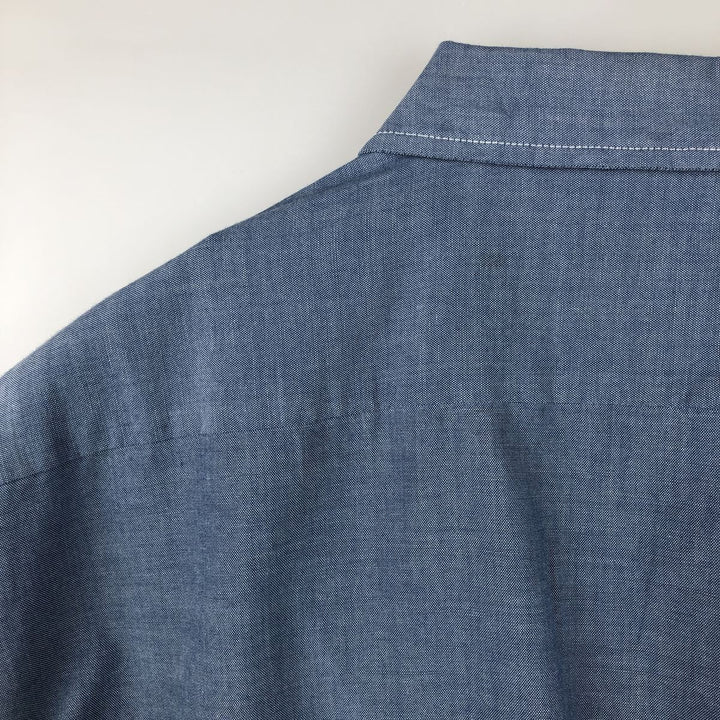 Dickies Long Sleeve Work Shirt, Men's XL Size cotton Blue type light blue Vintage Second Hand