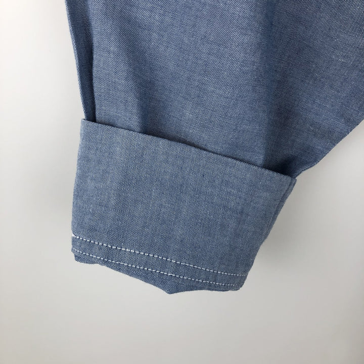 Dickies Long Sleeve Work Shirt, Men's XL Size cotton Blue type light blue Vintage Second Hand