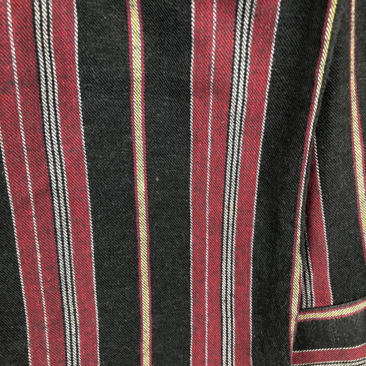 Wrangler Western Shirts, Multi-Stripe, Long Sleeve, Men's, Size XL cotton red type Vintage Second Hand